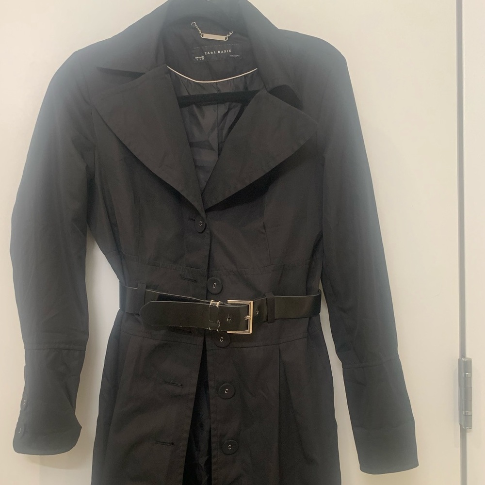 Zara basics trench coat with belt